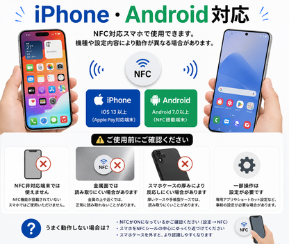 NFCシール ｜スマホをかざすだけでWi-Fi共有・URL共有・スマート操作