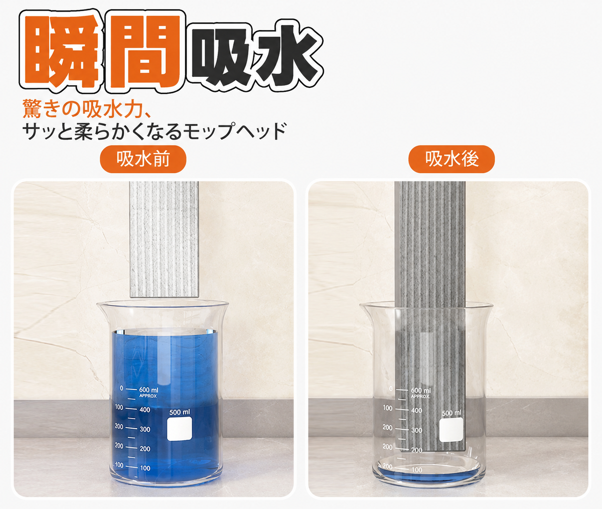 折りたたみ式ミニモップ｜吸水・水切り・水洗いOK・コンパクト掃除