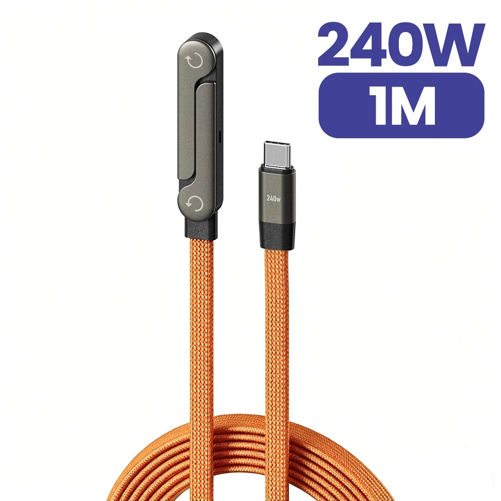 充電しながら立てて使える 2in1 Type-C急速充電ケーブル