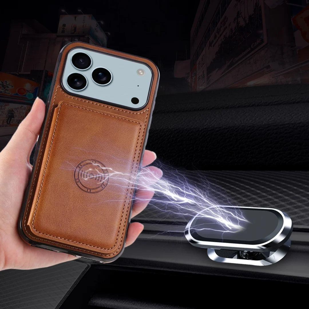 Anti-Theft Wallet Blocking Layer Magnetic Leather Phone Case For iPhone 17 Air 16E 15 14 Plus 13 12 Mini 11 Pro Max SE XS XR 8 7